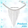 Fingerinspire 1Pc Iron Rhinestone Tennis Chains Bib Necklace NJEW-FG0001-11B-2