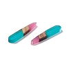 Transparent Resin & Walnut Wood Pendants RESI-M027-12G-2