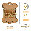 1M Brass Oval Paperclip Chains CHC-BC0001-15-3