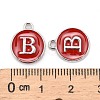 Platinum Plated Alloy Enamel Charms X-ENAM-S118-03B-P-3