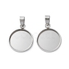 304 Stainless Steel Pendant Cabochon Settings STAS-L282-010P-06-1