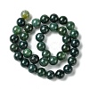 Natural Moss Agate Beads Strands X-GSR10mmC001-4