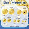 468Pcs 5 Style Brass Round Textured Spacer Beads KK-CJ0002-13-2