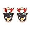 Christmas Theme Alloy Enamel Pendants ENAM-T020-10D-2
