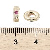 Brass Micro Pave Cubic Zirconia Beads KK-K297-46KCG-2