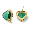 Rack Plating Brass Rhinestone Stud Earring Finding KK-C023-03B-2