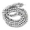 PVD Vacuum Plating Electroplate Non-magnetic Synthetic Hematite Beads Strands G-YW0001-48A-1