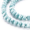 Opaque Baking Paint Glass Beads Strands EGLA-N006-009A-A04-3