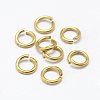 Brass Open Jump Rings KK-P096-08-C-1