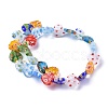Heart Handmade Millefiori Glass Beads Strands LK-R004-68-2