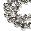 Electroplate Transparent Glass Beads Strands EGLA-P052-01A-PL02-3