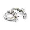 Tarnish Resistant 201 Stainless Steel Huggie Hoop Earring Findings STAS-P283-01A-P-2