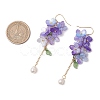 Shell Pearl Dangle Earrings EJEW-TA00617-01-3