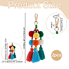 Cotton Tassels Pendant Decorations HJEW-WH0102-014-2
