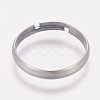 Tarnish Resistant 316 Surgical Stainless Steel Finger Ring Settings X-STAS-I090-02P-3