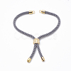 Nylon Twisted Cord Bracelet Making MAK-T003-10G-3