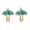 Autumn Theme Real 18K Gold Plated Brass Micro Pave Cubic Zirconia Pendants ZIRC-L100-019A-G-1