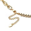 Natural Mixed Gemstone Beaded Necklace with Enamel Heart NJEW-JN04085-6