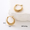 Stainless Steel Twist Hoop Earrings TE0534-5-1