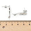 Brass Stud Earring Findings KK-M326-19P-3