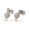 Non-Tarnish 304 Stainless Steel Stud Earring Findings STAS-E179-05C-P-1