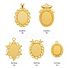 5Pcs 5 Style Alloy Pendant Cabochon Settings FIND-FS0001-05G-2