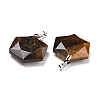 Natural Tiger Eye Pendants G-C241-02D-3