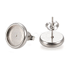 Non-Tarnish 304 Stainless Steel Stud Earring Settings LS-X-STAS-K202-05D-P-1