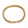 304 Stainless Steel Wheat Chains Bracelets BJEW-O091-04-2