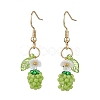 Handmade Glass Seed Beads Apple Dangle Earrings EJEW-MZ00575-01-2