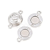 304 Stainless Steel Magnetic Clasps with Loops STAS-P452-04B-P-2