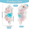 Polyester Embroidery Lace Cloth Patches AJEW-WH20070-077-2