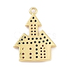 Rack Plating Brass Cubic Zirconia Pendants KK-D031-05G-2