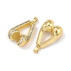Brass Micro Pave Clear Cubic Zirconia Pendants CU-L277-12G-2
