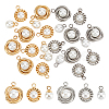 24Pcs 3 Style 2 Color 304 Stainless Steel Pendants STAS-DC0005-55-1
