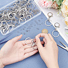 40Pcs Alloy Split Key Rings DIY-DR0001-13-3