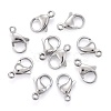 Tarnish Resistant 304 Stainless Steel Lobster Claw Clasps X-STAS-AB13-2