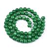 Natural Dyed Yellow Jade Gemstone Bead Strands G-R271-6mm-Y13-2