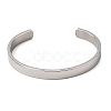 304 Stainless Steel Plain Open Cuff Bangles for Women SA-CBAC920-08P-4