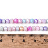 Anti-Tarnish Electroplate Rondelle Glass Beads Strands EGLA-T021-4mm-17-11-2