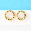 Ion Plating(IP) 304 Stainless Steel Twist Rope Ring Stud Earrings for Woman X-EJEW-N097-006LG-4