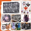 Halloween Spider & Spider Web Polyester Gauze Fabric AJEW-WH0314-677B-5