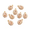 Real 18K Gold Plated Brass Micro Pave Cubic Zirconia Charms ZIRC-Z023-04F-NR-1