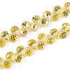 Transparent Electroplate Glass Beads Strands EGLA-F152A-FR01-01-1