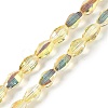 Electroplate Glass Beads Strands GLAA-Q101-03A-HP01-1