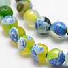 Natural Fire Crackle Agate Bead Strands G-K166-06F-10mm-08-4