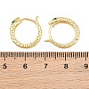 Brass Micro Pave Cubic Zirconia Hoop Earrings KK-CBAD104-04G-B-4