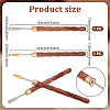 2Pcs 2 Styles Stainless Steel Leather Edge Oil Pen TOOL-NB0002-29A-2