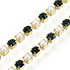 Brass Rhinestone Strass Chains CHC-N017-001A-A13-2