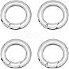 Unicraftale Ring Smooth 304 Stainless Steel Spring Gate Rings STAS-UN0007-25P-2